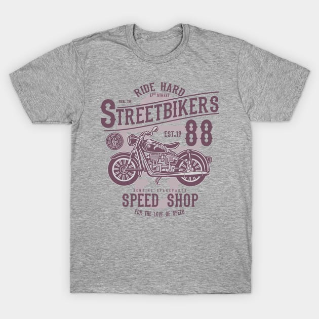 Street Motorbike T-Shirt by lionkingdesign